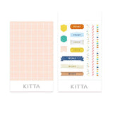 King Jim Kitta Seal Sticker - Vertical Type - Text -  - Planner Stickers - Bunbougu