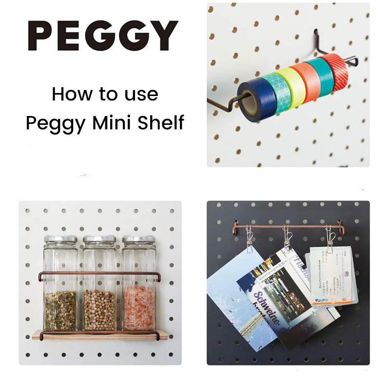 King Jim Peggy Standing Pegboard Shelf System Accessories - Wood Mini Shelf -  - Stationery Organisers & Storage - Bunbougu
