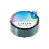King Jim Soda Transparent Masking Tape - Aurora - 15 mm x 5 m -  - Washi Tapes - Bunbougu