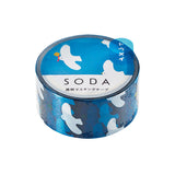 King Jim Soda Transparent Masking Tape - Blue Sky - 20 mm x 5 m