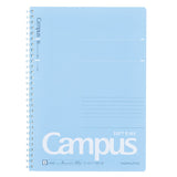 Kokuyo Campus Soft Ring Notebook - Dotted 6 mm Rule - Blue - Semi B5
