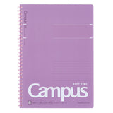 Kokuyo Campus Soft Ring Notebook - Dotted 6 mm Rule - Violet - Semi B5 -  - Notebooks - Bunbougu