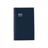 Kokuyo Jibun Techo Biz Mini 2023 Diary - Matte Cover - Navy - B6 Slim -  - Diaries & Planners - Bunbougu