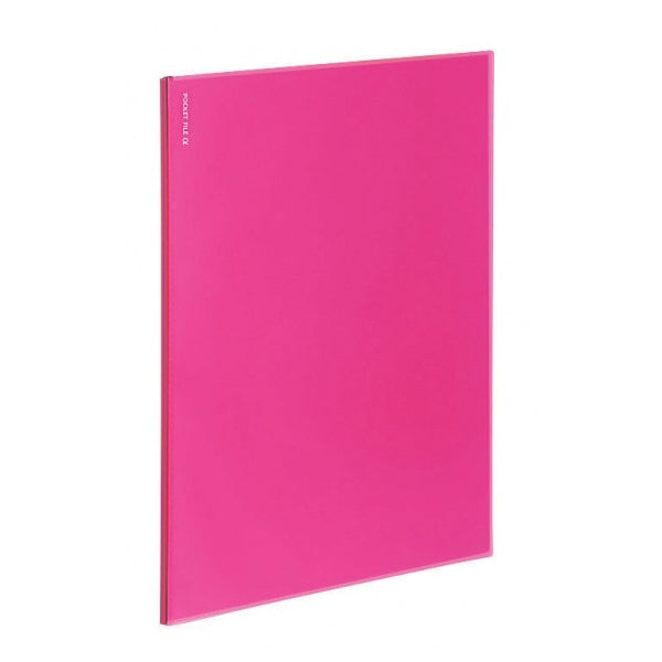 Kokuyo Novita Alpha Clear Pocket Binder Accessories - Pocket File - 12 Pockets - Pink - A4 -  - Binders & Folders - Bunbougu