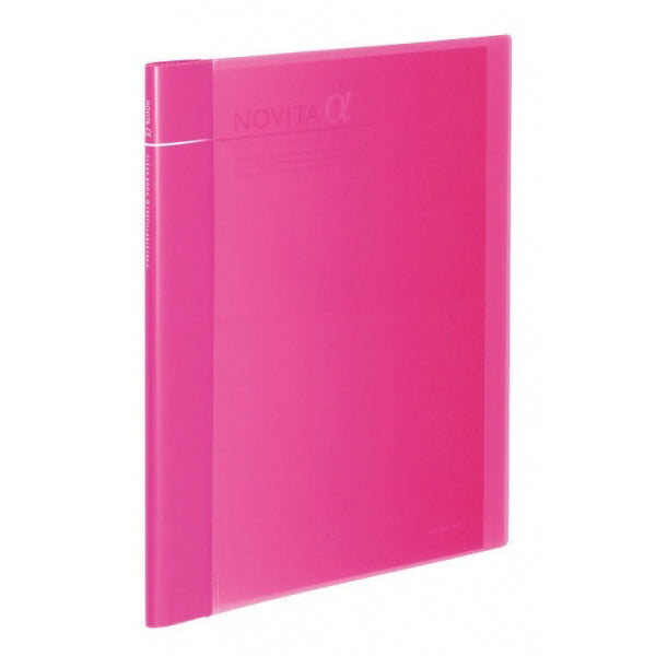 Kokuyo Novita Alpha Customisable Clear Pocket Binder - Pink - 24 Pockets - A4 -  - Binders & Folders - Bunbougu