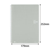 Kokuyo Soft Ring Notebook - Grid - Silver - Semi B5 -  - Notebooks - Bunbougu