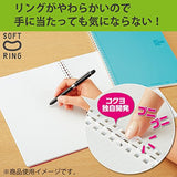 Kokuyo Soft Ring Notebook - Grid - Silver - Semi B5 -  - Notebooks - Bunbougu
