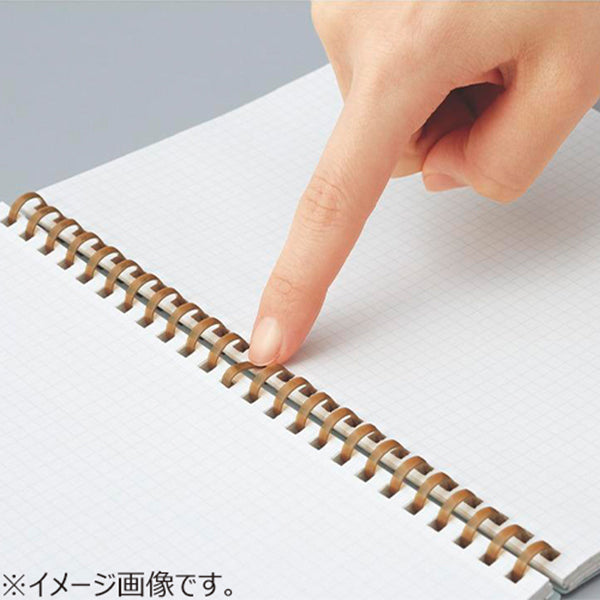 Kokuyo Sooofa Soft Ring Notebook - 4 mm Grid - Warm Grey - B6 -  - Notebooks - Bunbougu