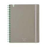 Kokuyo Sooofa Soft Ring Notebook - 4 mm Grid - Warm Grey - B6