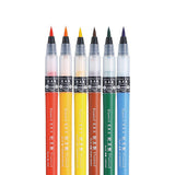 Kuretake Cambio Tambien Brush Pen - 6 Colour - Set A -  - Brush Pens - Bunbougu