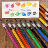Kuretake Cambio Tambien Brush Pen - 6 Colour - Set B -  - Brush Pens - Bunbougu