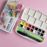 Kuretake Gansai Tambi Watercolour Set - Portable 14 Colour Set -  - Watercolours - Bunbougu