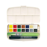Kuretake Gansai Tambi Watercolour Set - Portable 14 Colour Set -  - Watercolours - Bunbougu