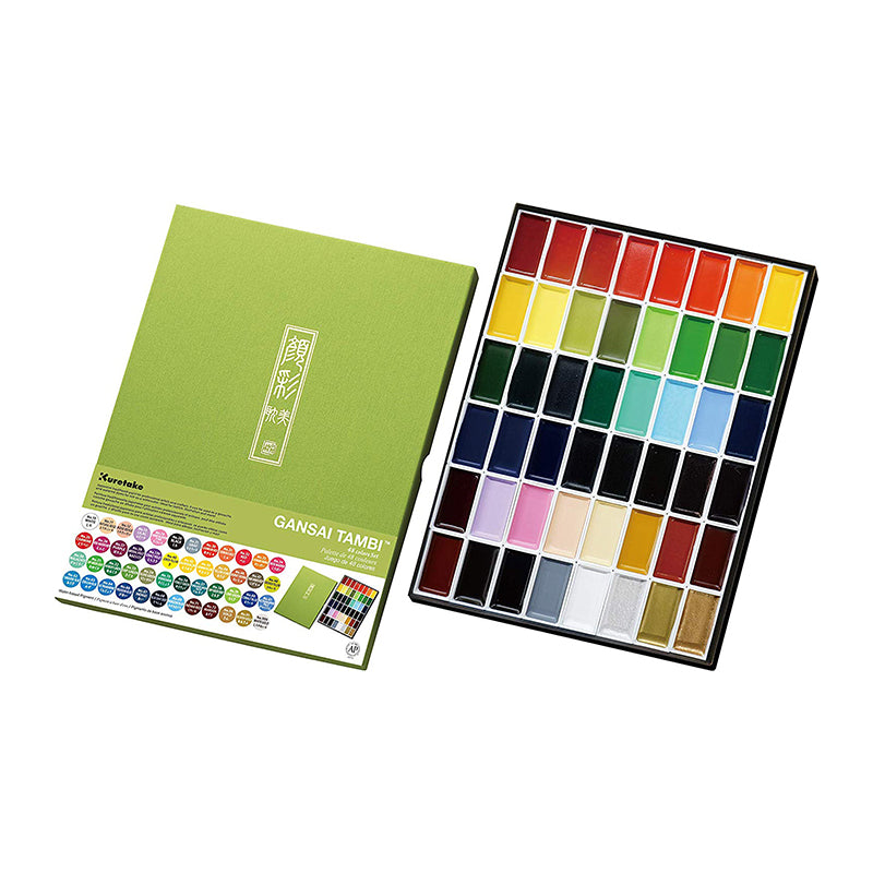 Kuretake Gansai Tambi Watercolour Set - 48 Colour Set -  - Watercolours - Bunbougu
