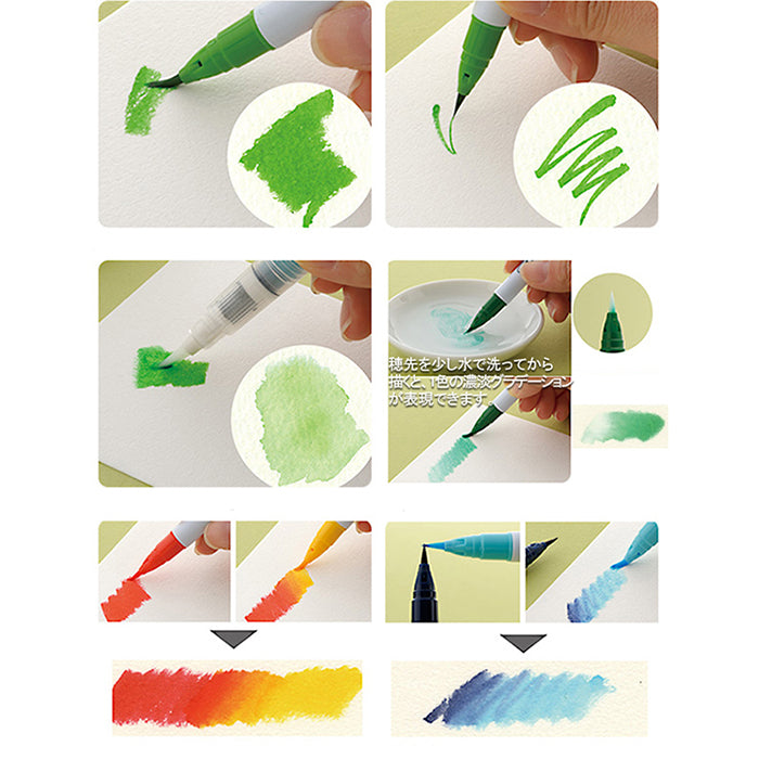Kuretake Zig Clean Color Real Watercolor Brush Pen - Violet Colour Range -  - Brush Pens - Bunbougu