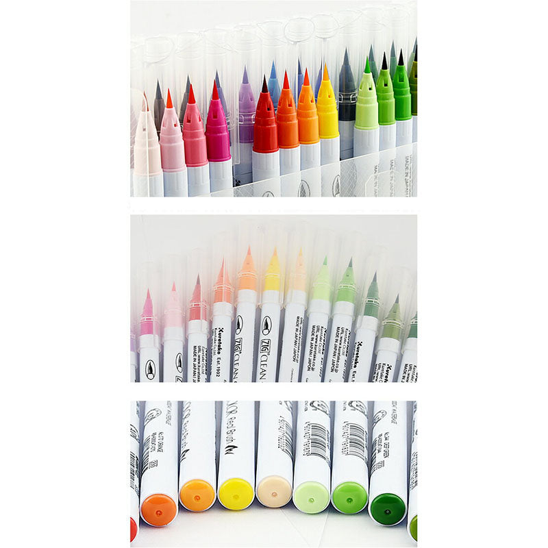 Kuretake Zig Clean Color Real Watercolor Brush Pen - Yellow Colour Range -  - Brush Pens - Bunbougu