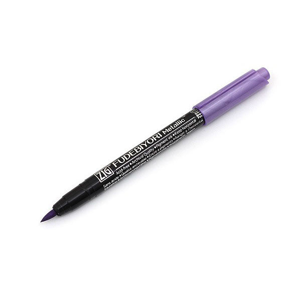 Kuretake Zig Fudebiyori Metallic Brush Pen - Violet - Brush Pens - Bunbougu