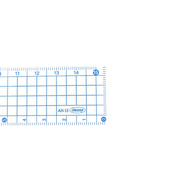 Kyoei Orions Grid Ruler - Blue - 5 mm x 5 mm Grid - 15 cm – Bunbougu