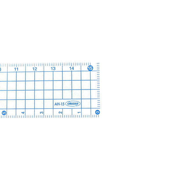 Kyoei Orions Grid Ruler - Blue - 5 mm x 5 mm Grid - 15 cm -  - Rulers - Bunbougu