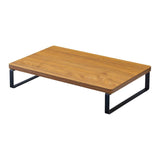 Lihit Lab MDF Desk Stand for Laptop/Desktop - Walnut Wood Colour - 59 cm