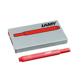 Lamy T10 Ink Cartridges -  5 Cartridges - Red -  - Ink Cartridges - Bunbougu