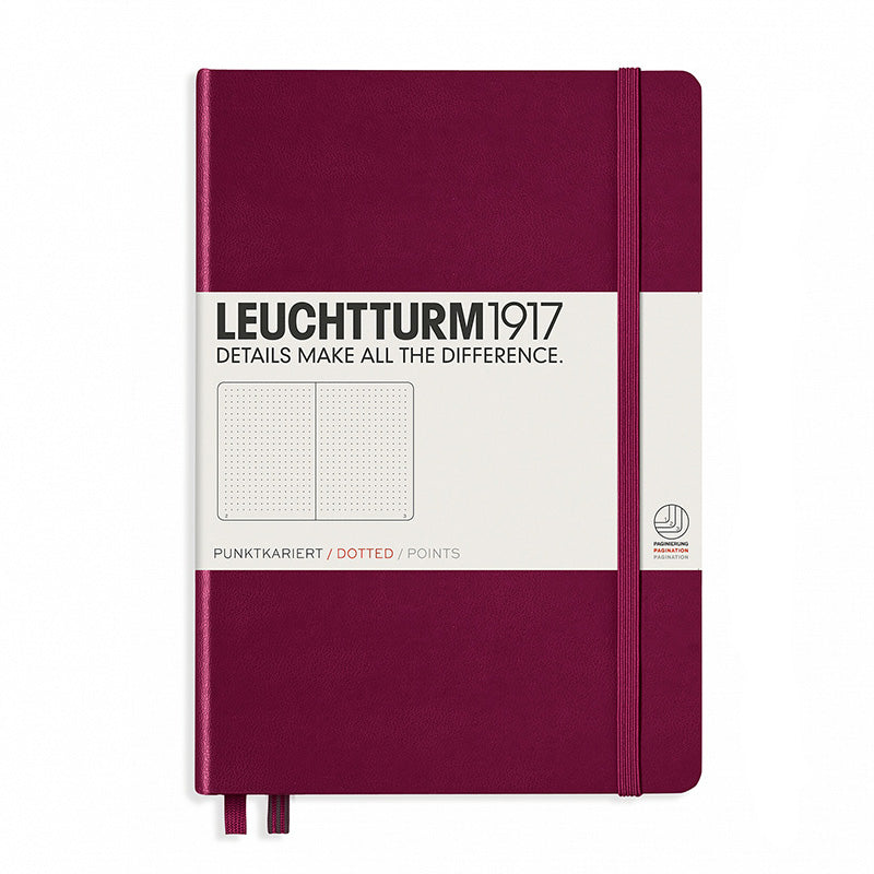 Leuchtturm1917 Medium Hardcover Notebook - Dotted - Port Red - A5 -  - Notebooks - Bunbougu