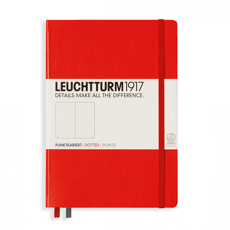 Leuchtturm1917 Medium Hardcover Notebook - Dotted - Red - A5 -  - Notebooks - Bunbougu