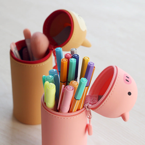 Lihit Lab Smart Fit Punilabo Stand Pencil Case - Piggy -  - Pencil Cases & Bags - Bunbougu