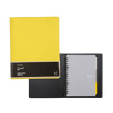 Maruman Giuris Smooth to Write Loose Leaf Binder - A5 - Yellow - Binders & Folders - Bunbougu