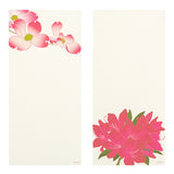Midori Echizen Washi One Stroke Letterpress Paper - Spring Flower Tree - 4 Patterns/16 Sheets -  - Envelopes & Letter Pads - Bunbougu