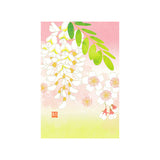 Midori Echizen Japanese Washi Postcard - Limited Edition - Sakura & Harienju - Envelopes & Letter Pads - Bunbougu