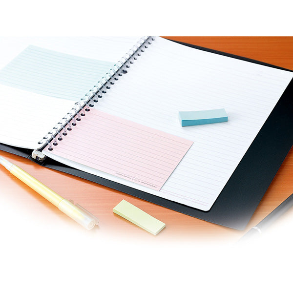 Maruman Easy to Write Loose Leaf Paper - 3 Colour Assortment - 9 Holes/90 Sheets - Plain - Mini B7 (Compatible with B5 26 Holes Binders) -  - Loose Leaf Paper - Bunbougu