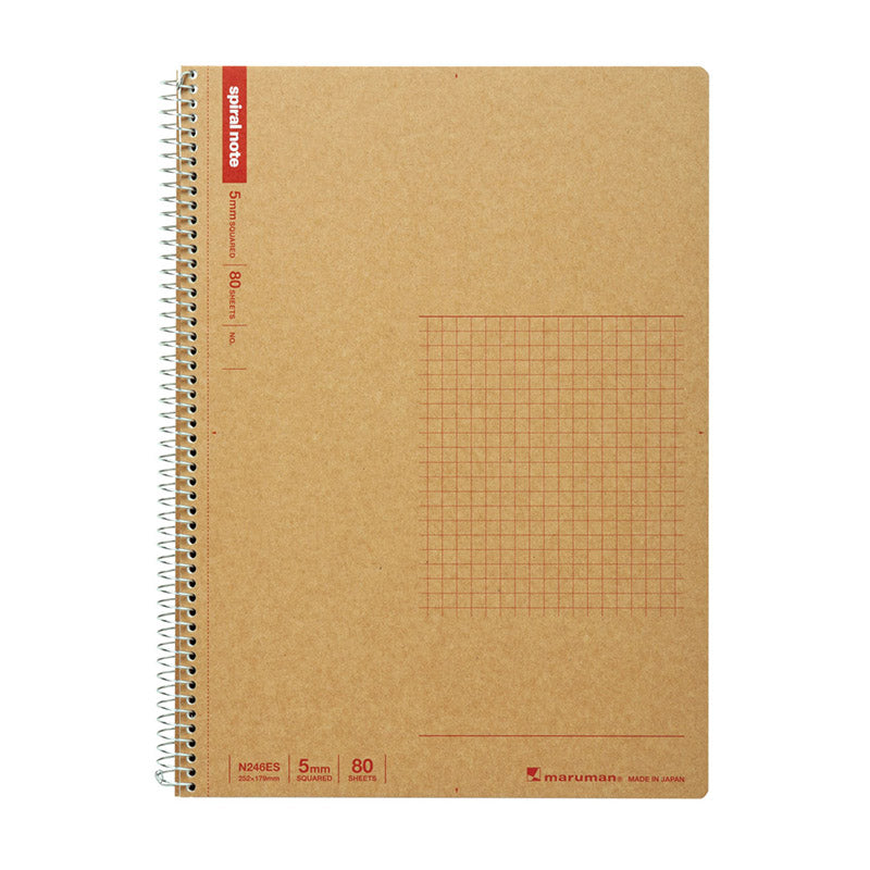 Maruman Spiral Note Basic Notebook - 5 mm Grid - B5 -  - Notebooks - Bunbougu