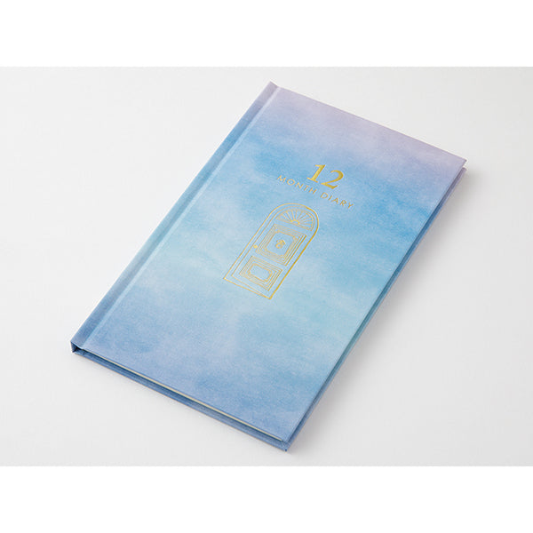 Midori 12 Month Diary - Gate Design - Gradient Blue -  - Diaries & Planners - Bunbougu