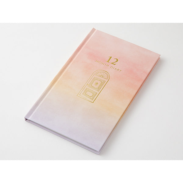 Midori 12 Month Diary - Gate Design - Gradient Pink -  - Diaries & Planners - Bunbougu