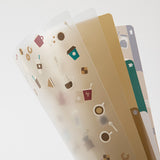 Midori 3 Pocket Clear Holder - Coffee - A4 -  - Binders & Folders - Bunbougu