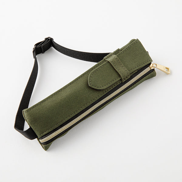 Midori Book Band Pen Case - For B6 to A5 Notebook - Khaki -  - Pencil Cases & Bags - Bunbougu