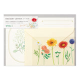 Midori Bouquet Letter Set - Letter Pads with Envelopes & Bouquet Stickers - Yellow