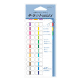 Midori Chiratto Index Tab - Colours - 2 Sheets (48 Pieces)