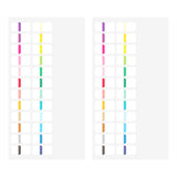 Midori Chiratto Index Tab - Colours - 2 Sheets (48 Pieces) -  - Index Tabs & Dividers - Bunbougu