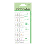 Midori Chiratto Index Tab - Numbers - 2 Sheets (48 Pieces)