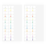 Midori Chiratto Index Tab - Numbers - 2 Sheets (48 Pieces) -  - Index Tabs & Dividers - Bunbougu