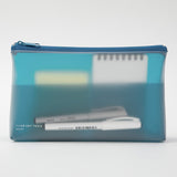 Midori Clear Soft Pen Pouch - Blue -  - Pencil Cases & Bags - Bunbougu