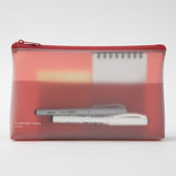 Midori Clear Soft Pen Pouch - Red -  - Pencil Cases & Bags - Bunbougu