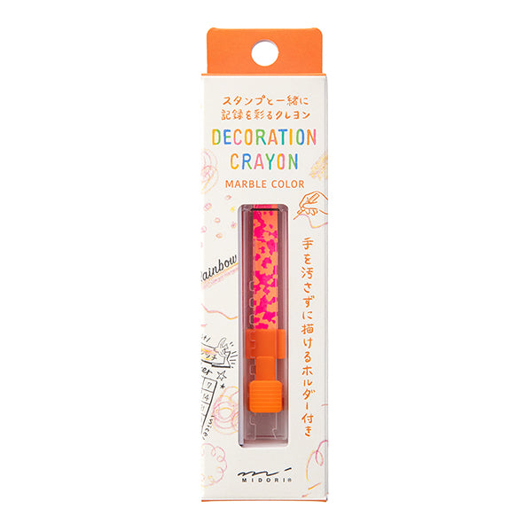 Midori Decoration Crayon - Pink x Orange – Bunbougu