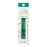 Midori Decoration Crayon - Yellow Green x Green -  - Oil Pastels & Crayons - Bunbougu