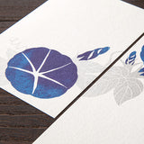 Midori Echizen Japanese Washi Postcard - Morning Glory - 2 Patterns/6 Sheets -  - Envelopes & Letter Pads - Bunbougu