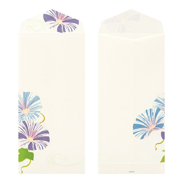Midori Echizen Washi Envelope - Early Summer Blue Flower - Pack of 8 -  - Envelopes & Letter Pads - Bunbougu
