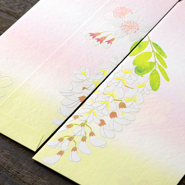 Midori Iyo Washi Envelope - Sakura & Harienju - Pack of 6 -  - Envelopes & Letter Pads - Bunbougu