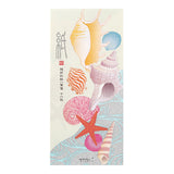 Midori Echizen Washi One Stroke Letterpress Paper - Seashell - 2 Patterns/16 Sheets